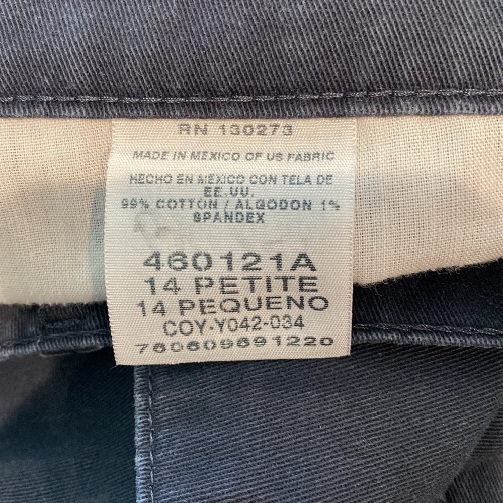 Lee Relaxed Fit At the Waist Navy Straight Leg Pants - Size 14 Petite - Picture 6 of 6